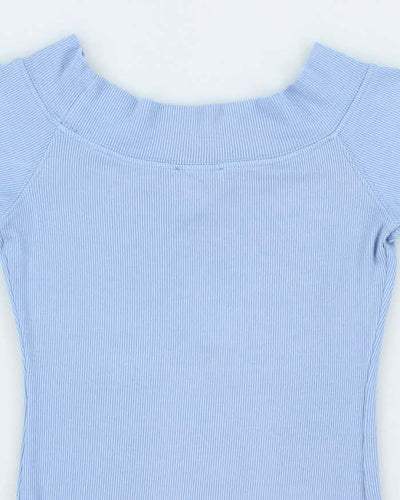 Vintage Y2k 00s Bebe Rhinestone Off The Shoulder Top - S