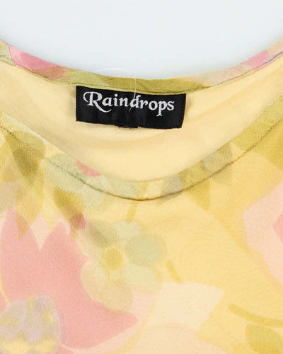 Vintage 90s Raindrop Floral Cami - L