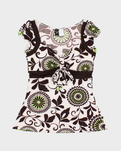 Vintage Y2k 00s Windsor Pattern Top - M
