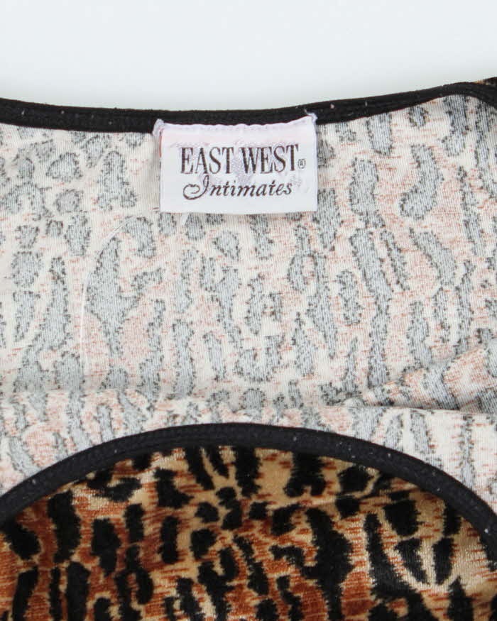 Vintage 90s East West Intimates Leopard Print Velvet Cami - S