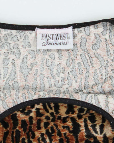 Vintage 90s East West Intimates Leopard Print Velvet Cami - S