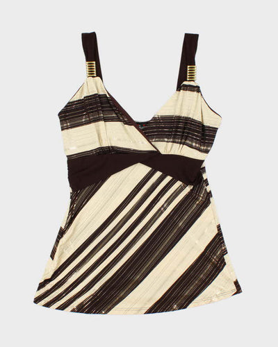 Vintage Y2k 00s Gidani Stripe Cami - S
