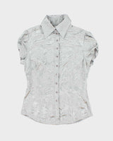 Vintage Y2k 00s Suzy Embroidered Blouse - M