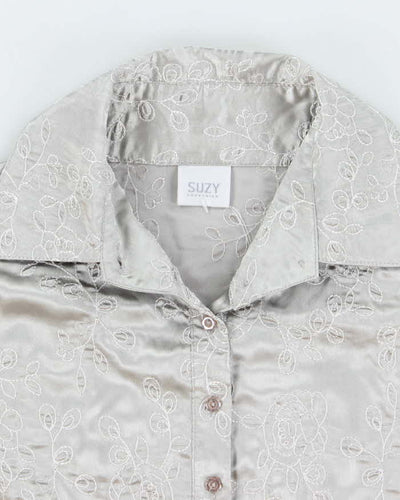 Vintage Y2k 00s Suzy Embroidered Blouse - M