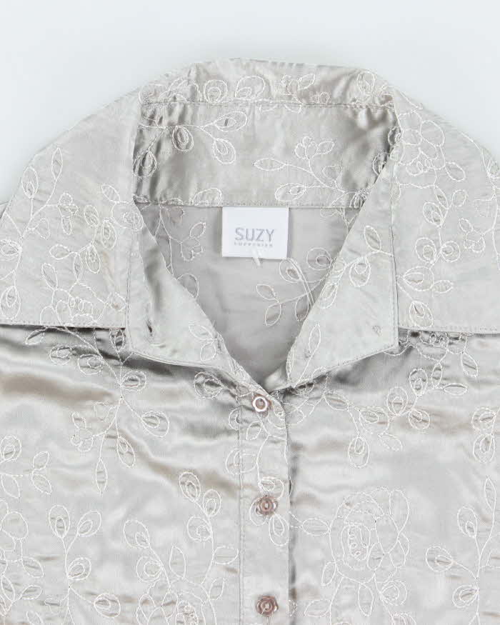 Vintage Y2k 00s Suzy Embroidered Blouse - M