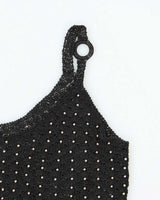 Vintage Y2k 00s Crochet Beaded Fringe Cami - S
