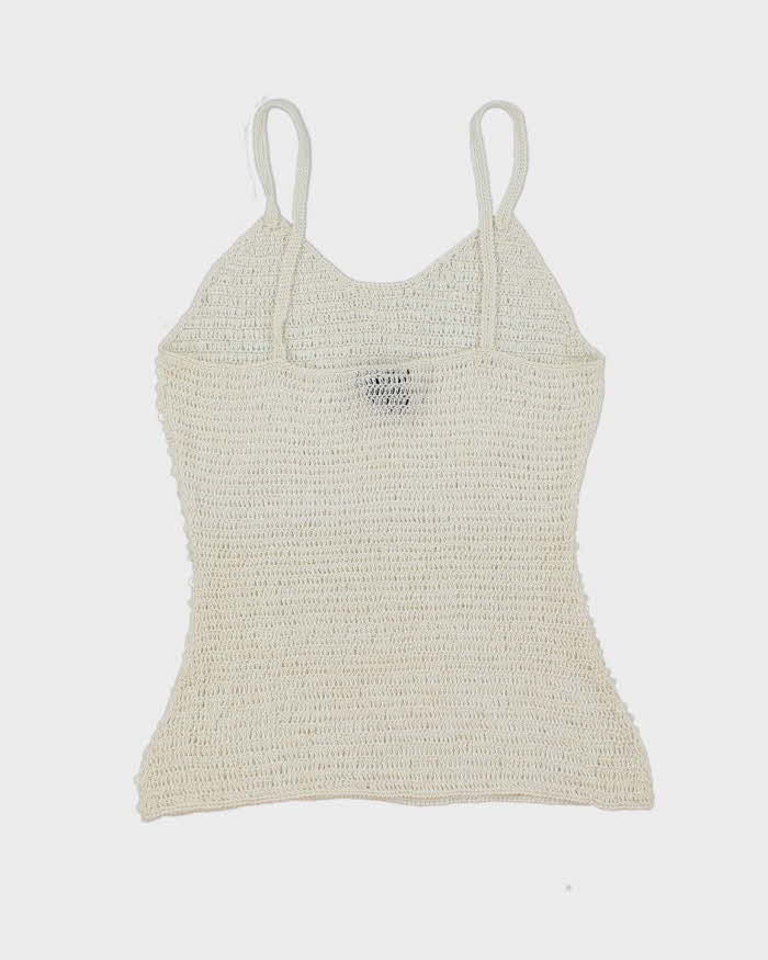 Vintage Y2k 00s Le Chateau Sequin Crochet Cami - S
