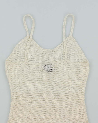 Vintage Y2k 00s Le Chateau Sequin Crochet Cami - S