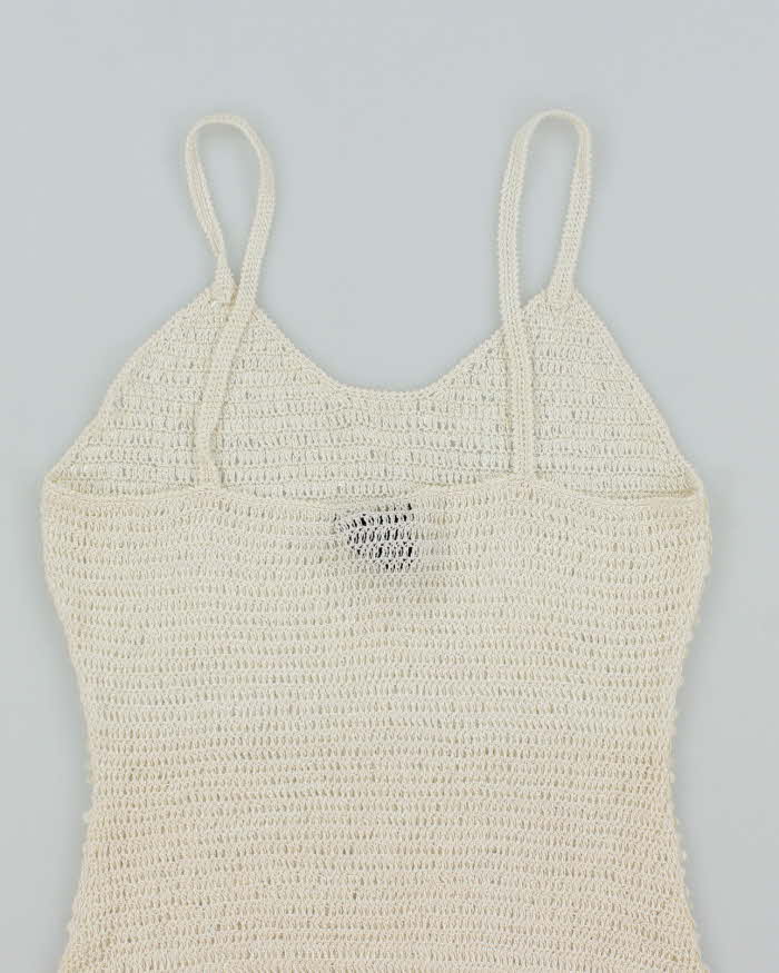 Vintage Y2k 00s Le Chateau Sequin Crochet Cami - S