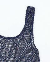 Vintage Y2k 00s Beaded Crochet Cami - S