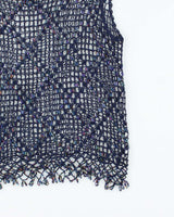 Vintage Y2k 00s Beaded Crochet Cami - S