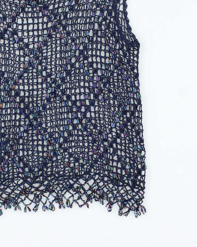 Vintage Y2k 00s Beaded Crochet Cami - S