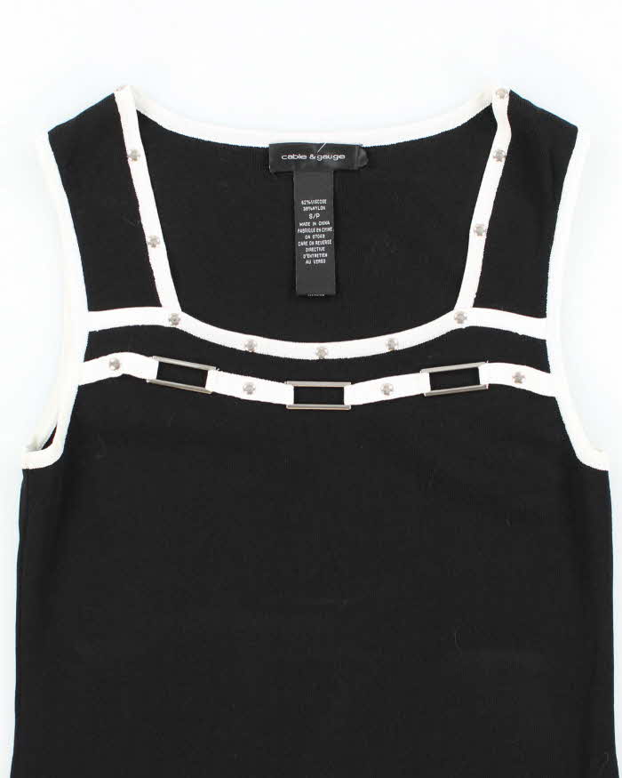 Vintage 90s 00s Cable &amp; Gauge Knit Cami - S
