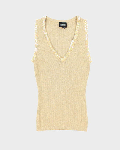 Vintage 90s Jacob Sequin Sparkly Knit Top - XS