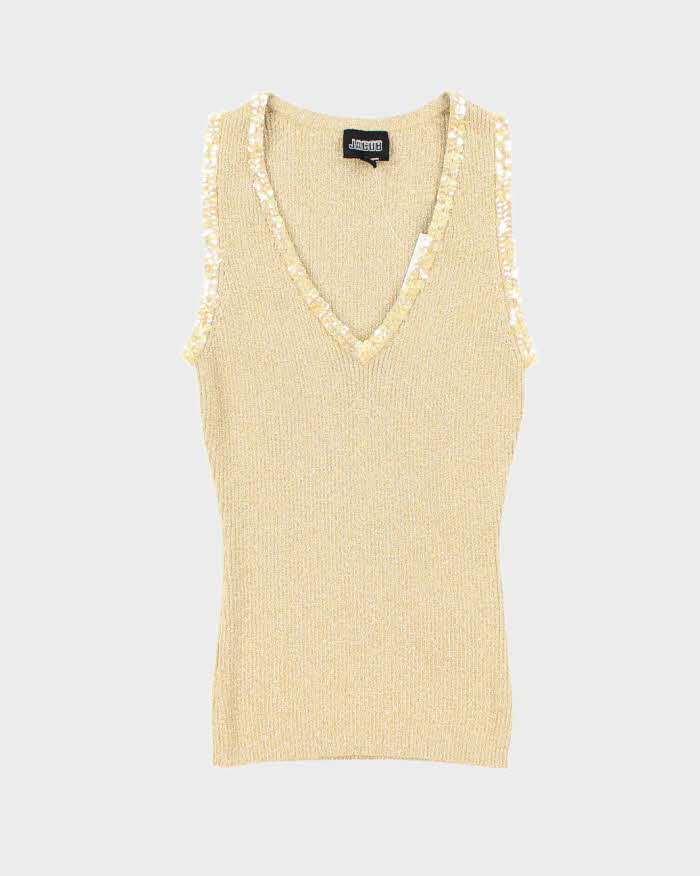 Vintage 90s Jacob Sequin Sparkly Knit Top - XS
