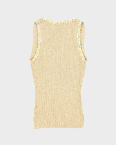 Vintage 90s Jacob Sequin Sparkly Knit Top - XS