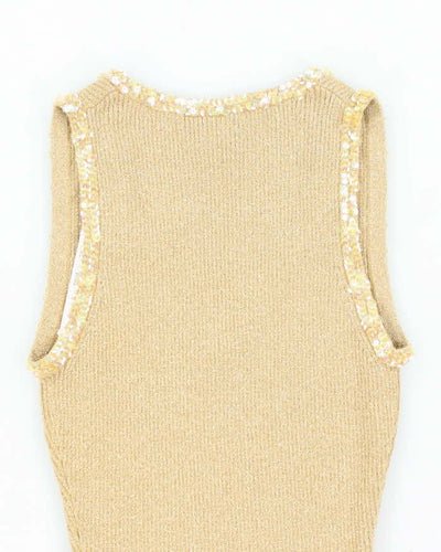 Vintage 90s Jacob Sequin Sparkly Knit Top - XS