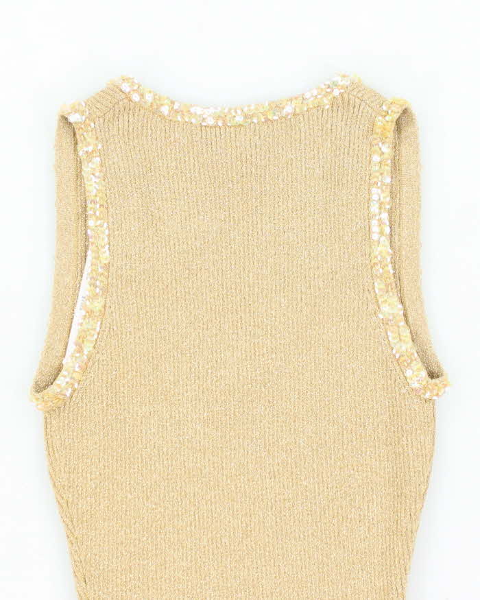 Vintage 90s Jacob Sequin Sparkly Knit Top - XS