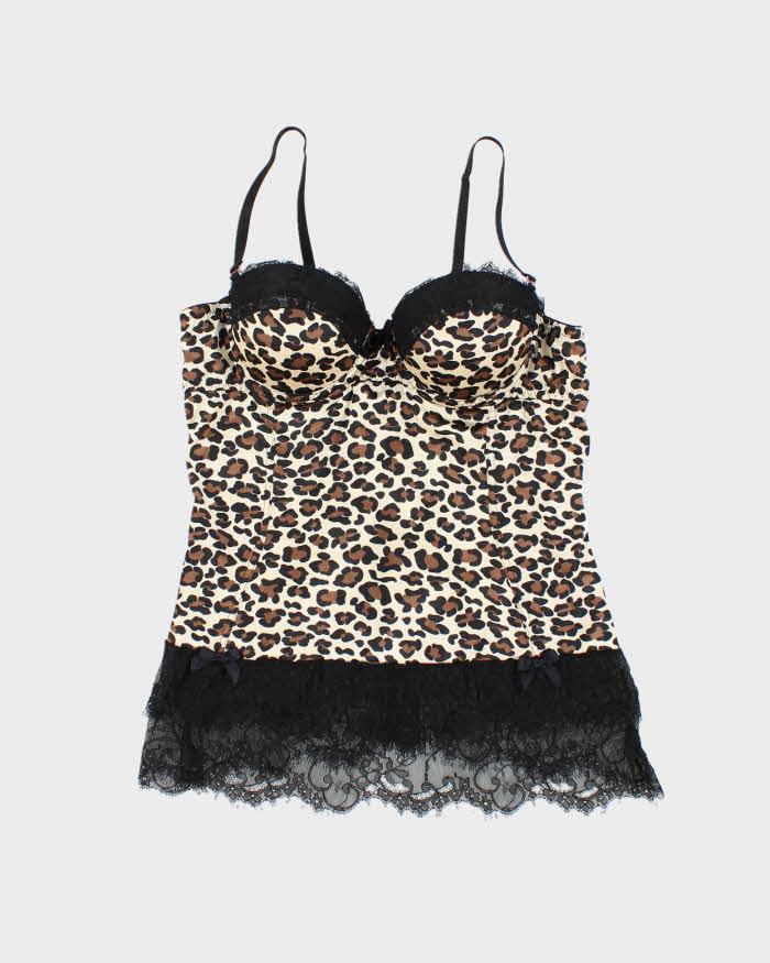 Vintage Y2k 00s Blush Leopard Print Cami - XS