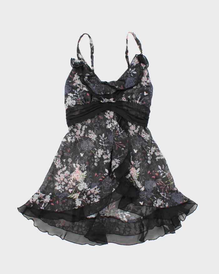 Vintage Y2k 00s La Vie En Rose Floral Cami - S