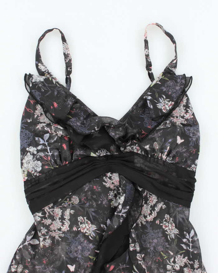 Vintage Y2k 00s La Vie En Rose Floral Cami - S