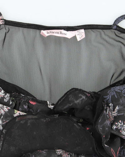 Vintage Y2k 00s La Vie En Rose Floral Cami - S