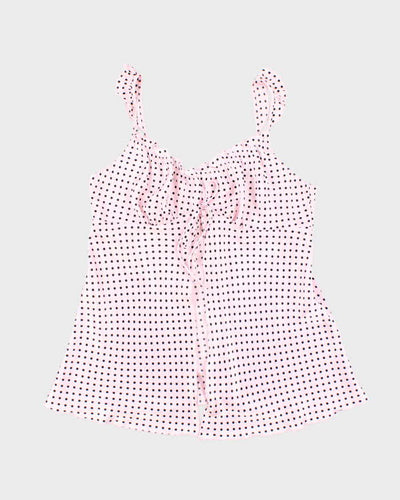 Vintage 90s 00s Lu-Say Polka Dot Cami - L