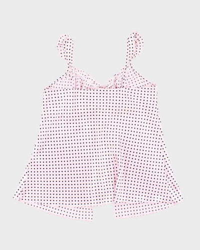 Vintage 90s 00s Lu-Say Polka Dot Cami - L