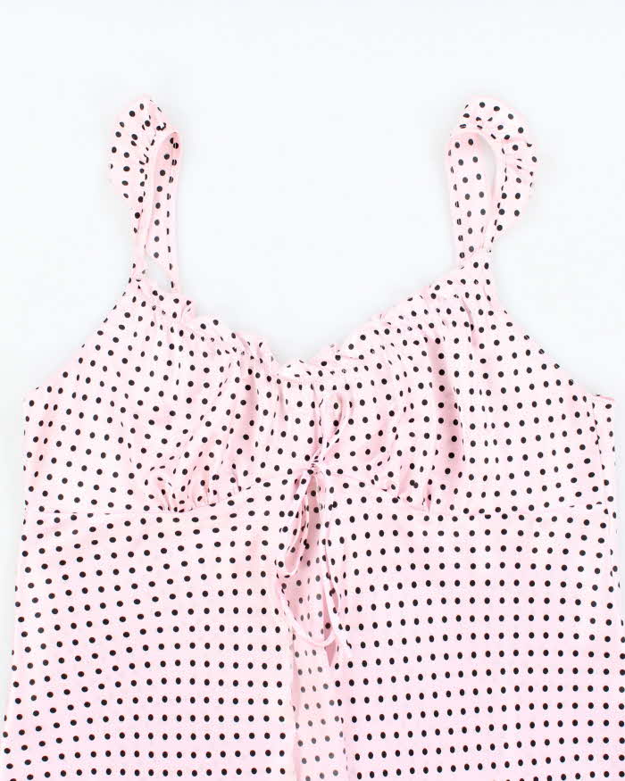 Vintage 90s 00s Lu-Say Polka Dot Cami - L
