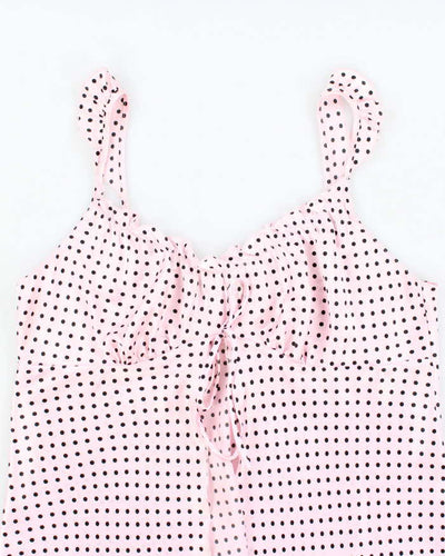Vintage 90s 00s Lu-Say Polka Dot Cami - L