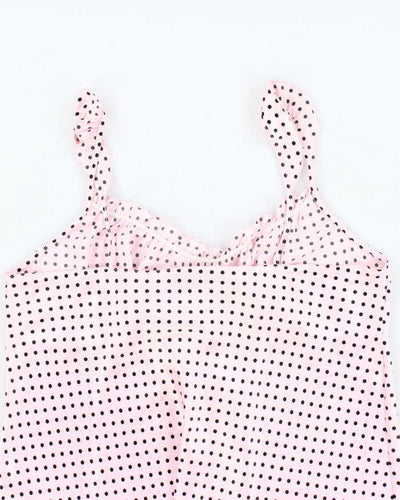 Vintage 90s 00s Lu-Say Polka Dot Cami - L