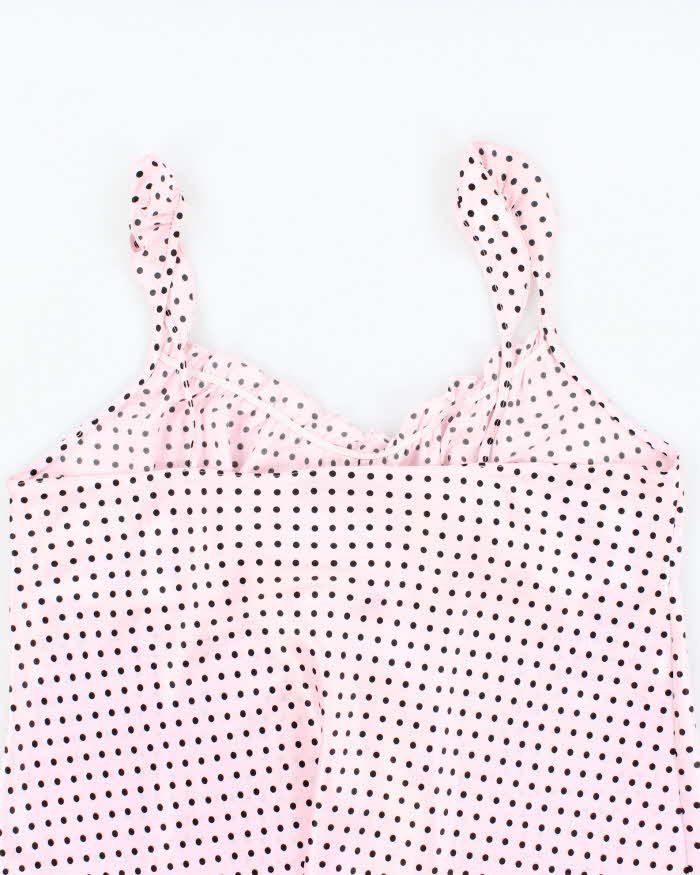 Vintage 90s 00s Lu-Say Polka Dot Cami - L