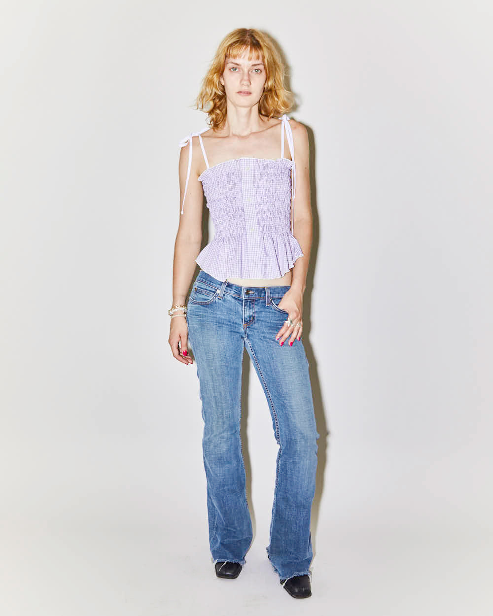 Rokit Originals Rework Blossom Shirring Cami - M