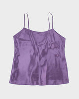 Vintage Y2k 00s La Vie En Rose Lace-Up Back Satin Cami - M