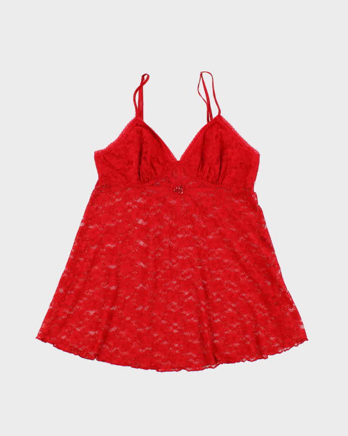 Vintage Y2k 00s Sentiments Lace Cami - S