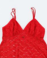 Vintage Y2k 00s Sentiments Lace Cami - S