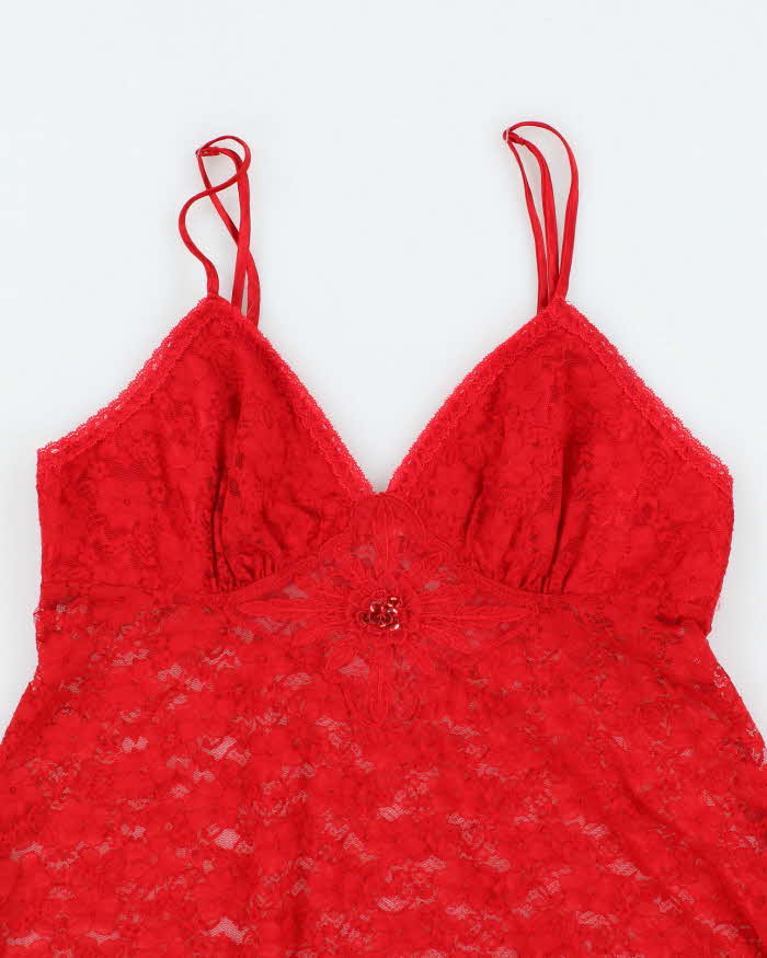Vintage Y2k 00s Sentiments Lace Cami - S