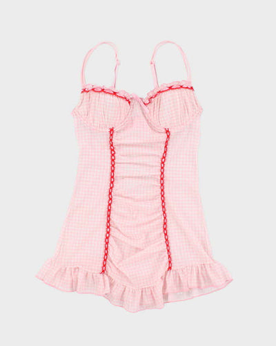 Vintage Y2k 00s Rampage Gingham Mesh Cami - XS