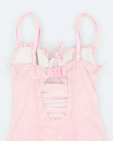 Vintage Y2k 00s Rampage Gingham Mesh Cami - XS
