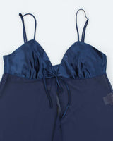 Vintage 90s Rose Mesh Open Front Cami - M