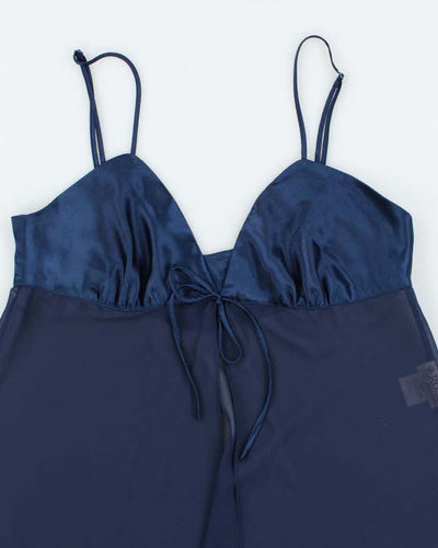 Vintage 90s Rose Mesh Open Front Cami - M