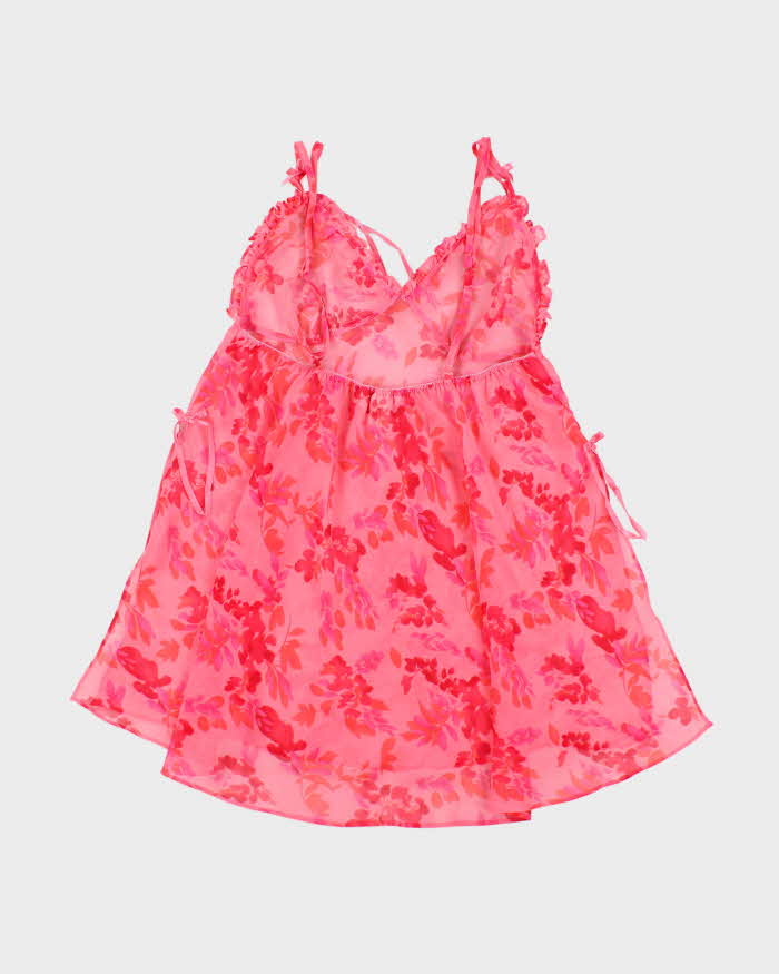 Vintage Y2k 00s La Vie En Rose Mesh Cami - L