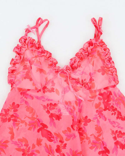 Vintage Y2k 00s La Vie En Rose Mesh Cami - L