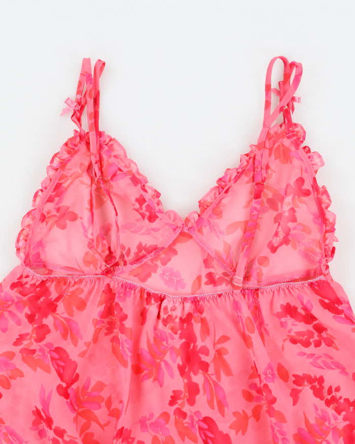 Vintage Y2k 00s La Vie En Rose Mesh Cami - L