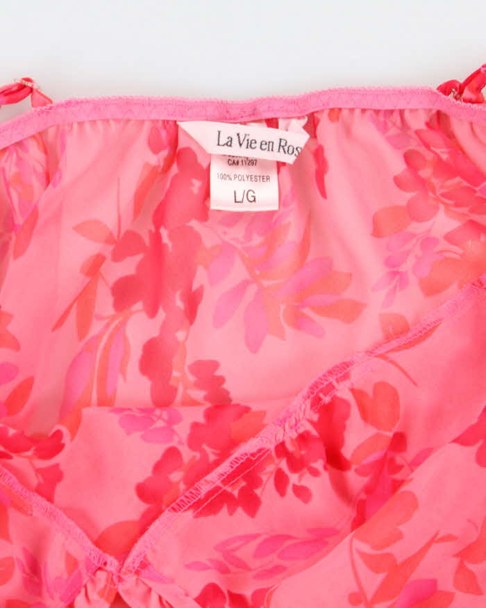Vintage Y2k 00s La Vie En Rose Mesh Cami - L
