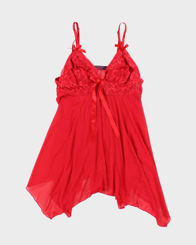 Vintage Y2k 00s Avid Love Handkerchief Hem Cami - S