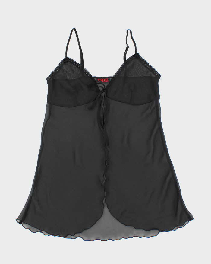 Vintage 90s Rose Mesh Cami - M