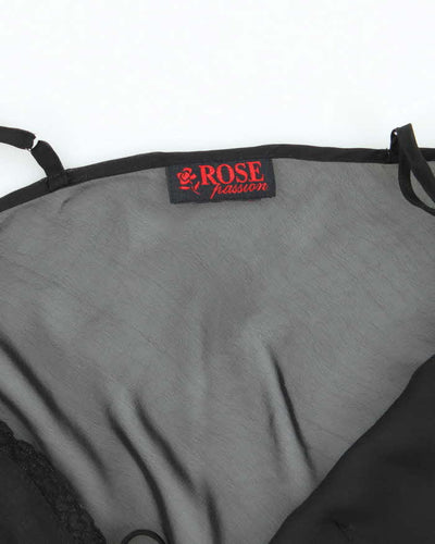 Vintage 90s Rose Mesh Cami - M