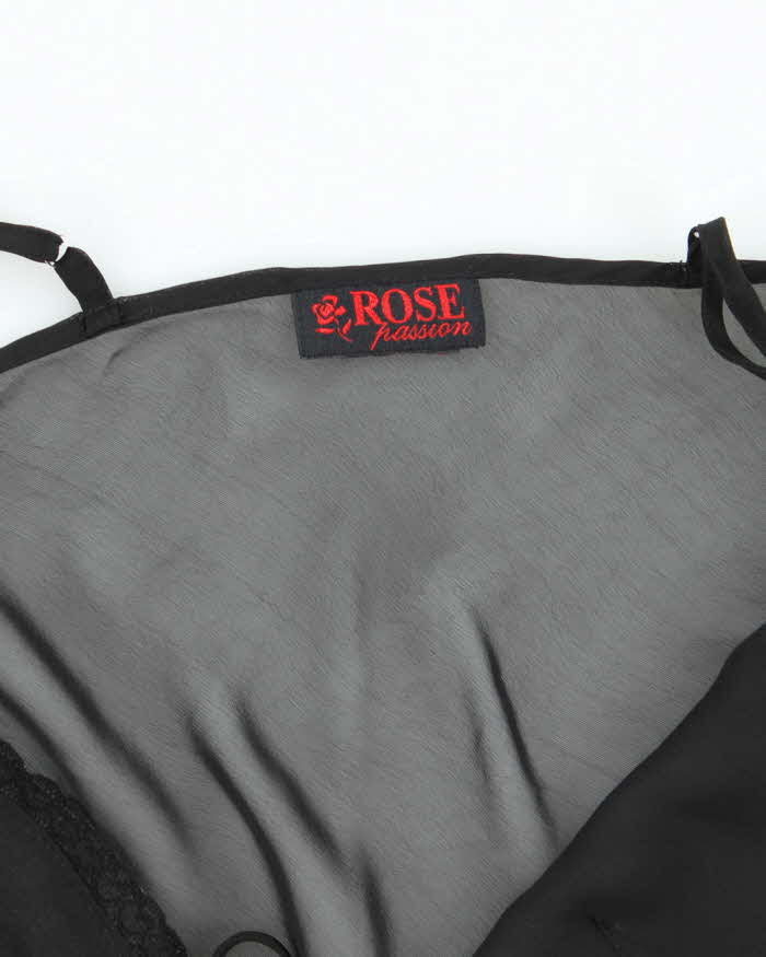 Vintage 90s Rose Mesh Cami - M