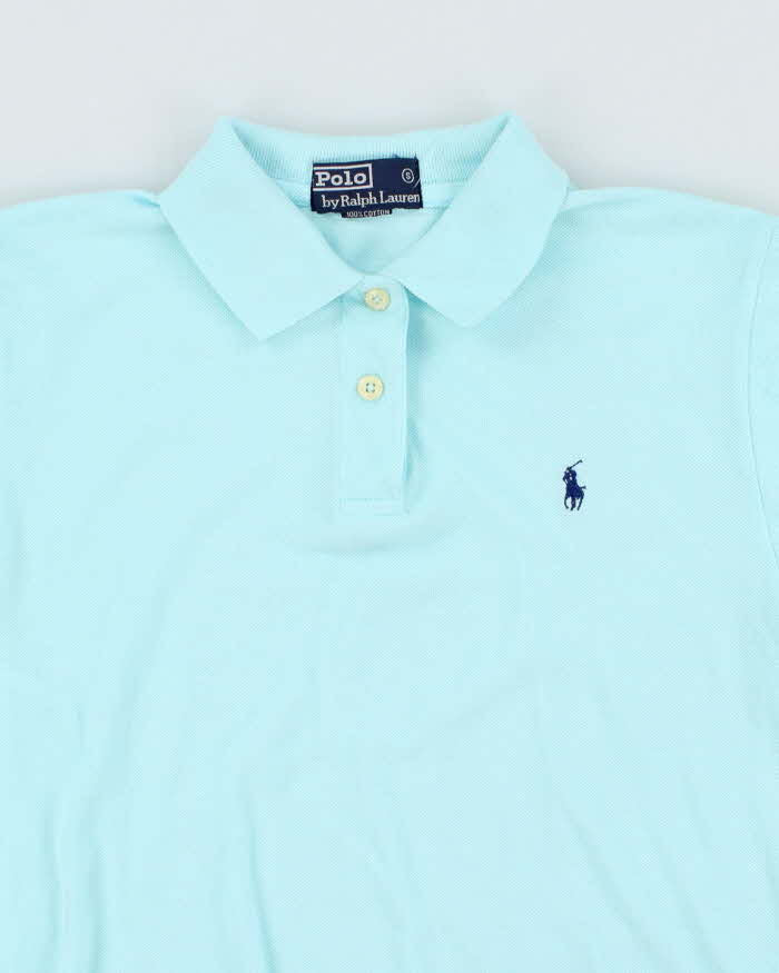 Vintage 1990s Polo by Ralph Lauren Robin's Egg Blue Collared T-Shirt - S
